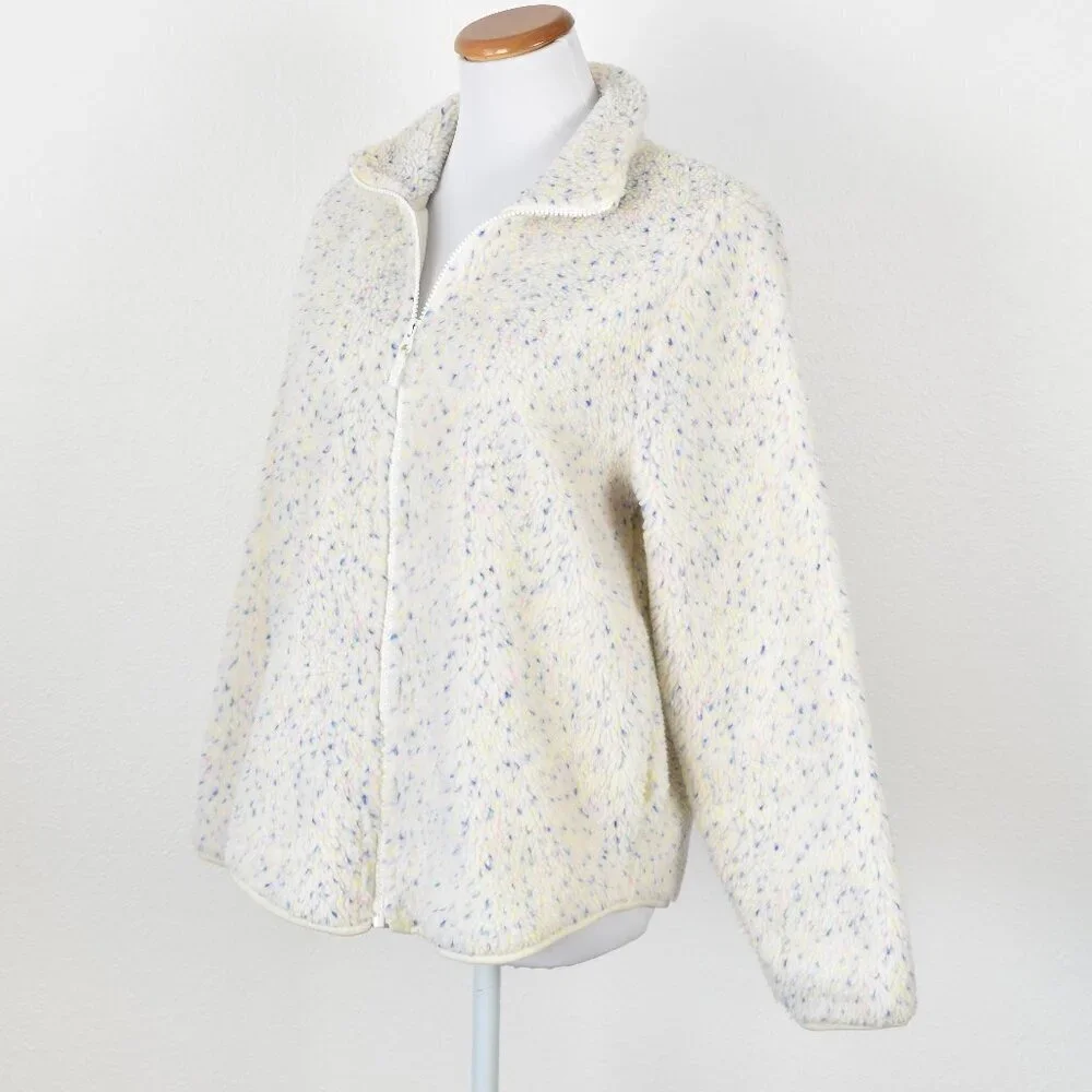 J. Crew Flecked Sherpa Fleece Zip Up Jacket NEW - S - Picture 4 of 10